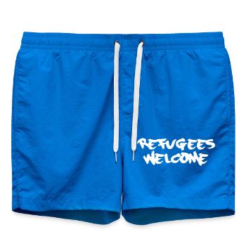 refugees welcome - Badeshorts - Cobalt blue - Vorne