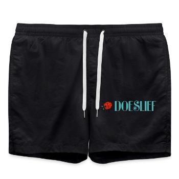 Sweet Ladybug Black Dots - Swim Trunks - black - Front - AI Model Male 185 light (185cm)