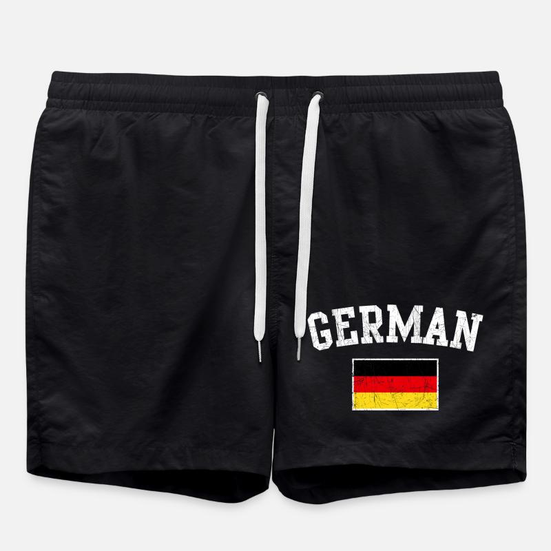 Bogen des deutschen Flaggenemblems - Badeshorts - Schwarz