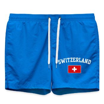 Schweizer Flaggenbogentypografie - Badeshorts - Cobalt blue - Vorne