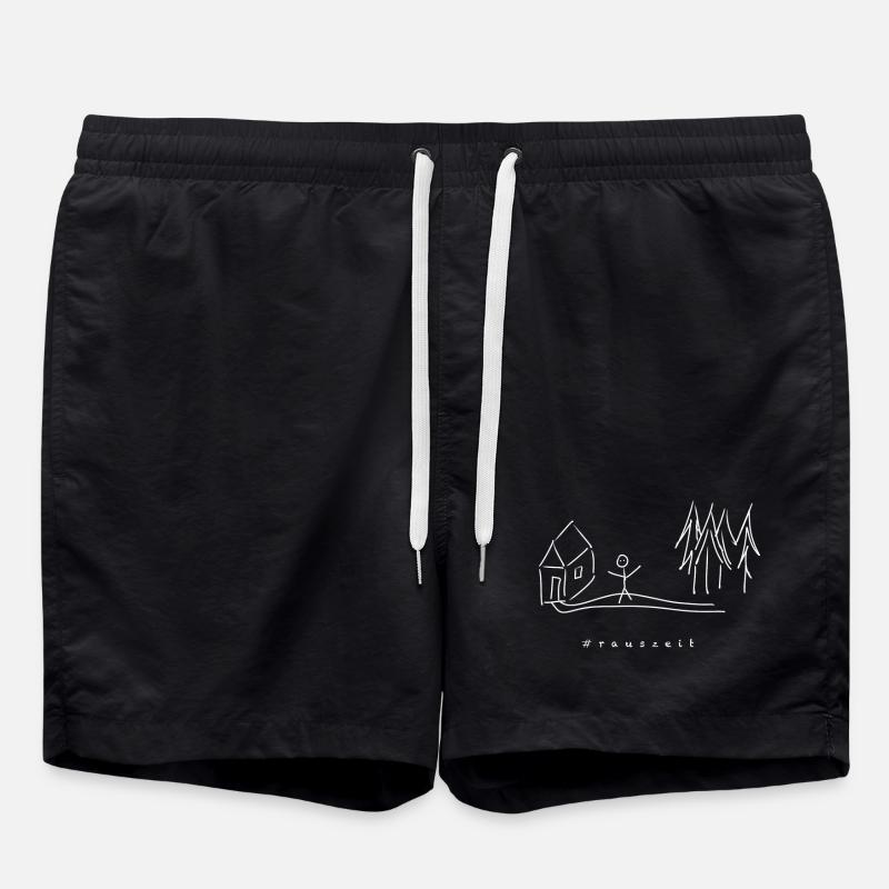 time out nature - Swim Trunks - black
