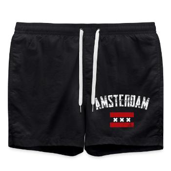 Amsterdam Bold Crest Tee - Short de bain - noir - Devant - AI Model Male 185 light (185cm)