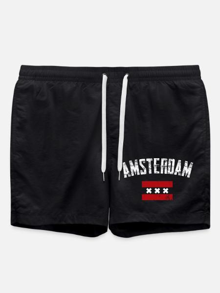 Amsterdam Bold Crest Tee - Swim Trunks - black