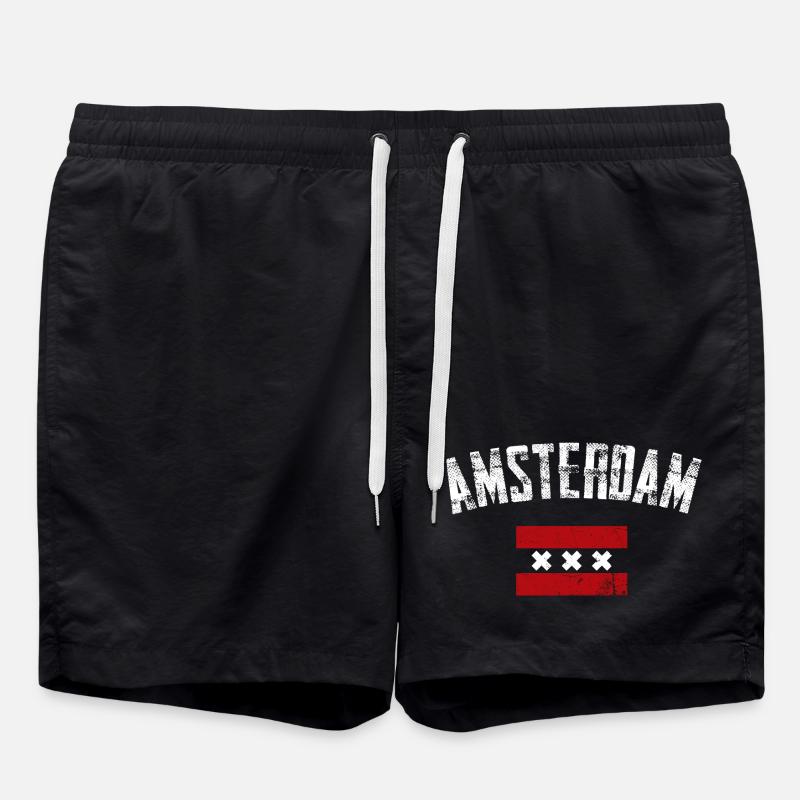 Amsterdam Bold Crest Tee - Short de bain - noir