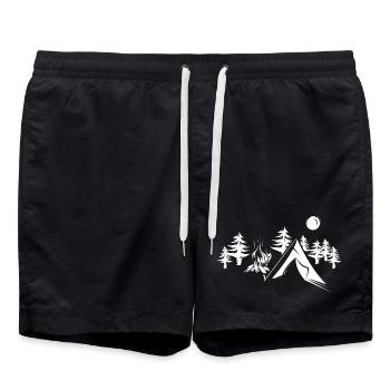Extérieur Forêt Nature camping survie d’une nuit - Short de bain - noir - Devant - AI Model Male 185 light (185cm)