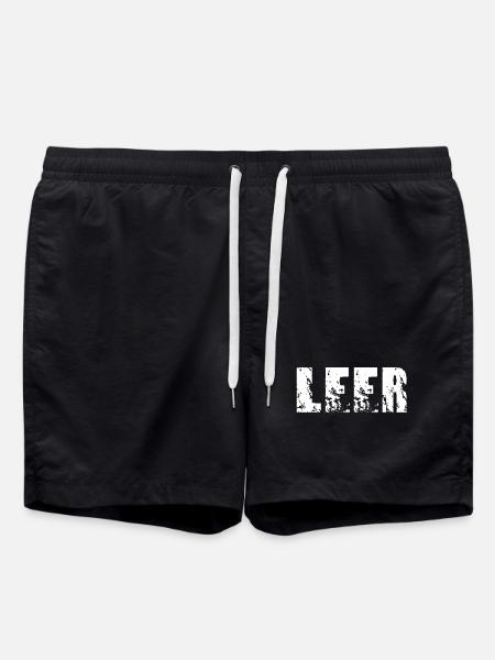 Leer - Badeshorts - Schwarz