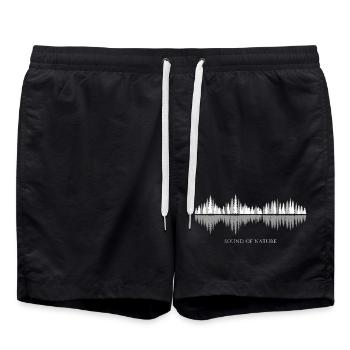 Sound of Nature - Winter - Badeshorts - Schwarz - Vorne - AI Model Male 185 light (185cm)