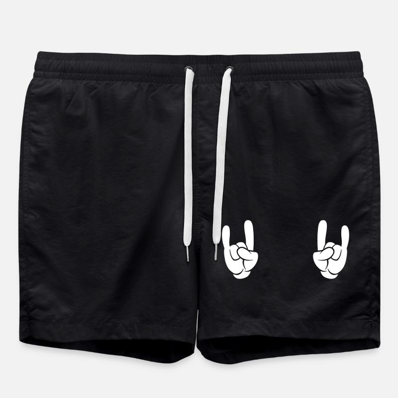 rocking hands metal - Badeshorts - Schwarz
