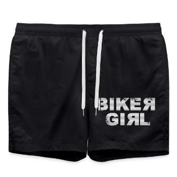 Biker Girl 1 - Short de bain - noir - Devant - AI Model Male 185 light (185cm)