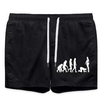 Evolution man - Swim Trunks - black - Front - AI Model Male 185 light (185cm)