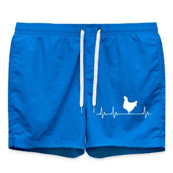 Heartline hen - Swim Trunks - cobalt blue - Front