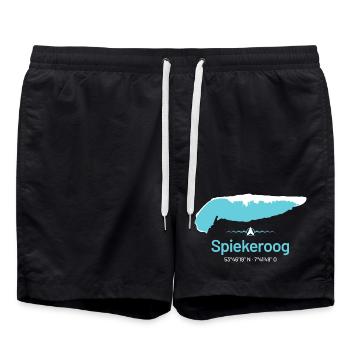 Spiekeroog | Design map - Swim Trunks - black - Front - AI Model Male 185 light (185cm)