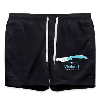 Vlieland | Design map - Swim Trunks - black - Front - AI Model Male 185 light (185cm)