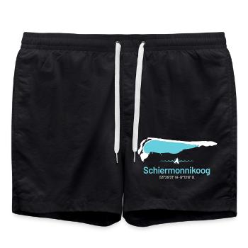 Schiermonnikoog | Design Map - Swim Trunks - black - Front - AI Model Male 185 light (185cm)