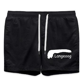 Langeoog - Badeshorts - Schwarz - Vorne - AI Model Male 185 light (185cm)