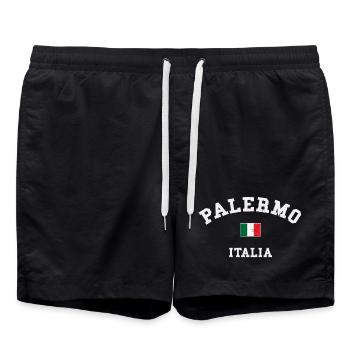 Palerme Sicile - Short de bain - noir - Devant - AI Model Male 185 light (185cm)