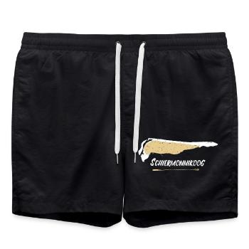 Schiermonnikoog | Carte vintage retro - Short de bain - noir - Devant - AI Model Male 185 light (185cm)