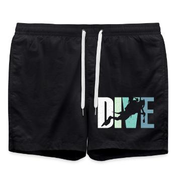 Plongeur - Short de bain - noir - Devant - AI Model Male 185 light (185cm)