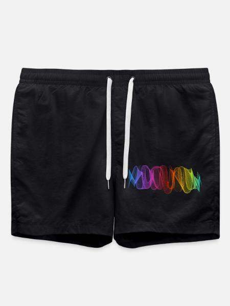 Lignes abstraites Design 10 - Short de bain - noir