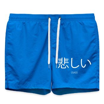 Traurige Manga-Ästhetik - Badeshorts - Cobalt blue - Vorne