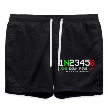 Motorrad 1N23456 - Badeshorts - Schwarz - Vorne - AI Model Male 185 light (185cm)