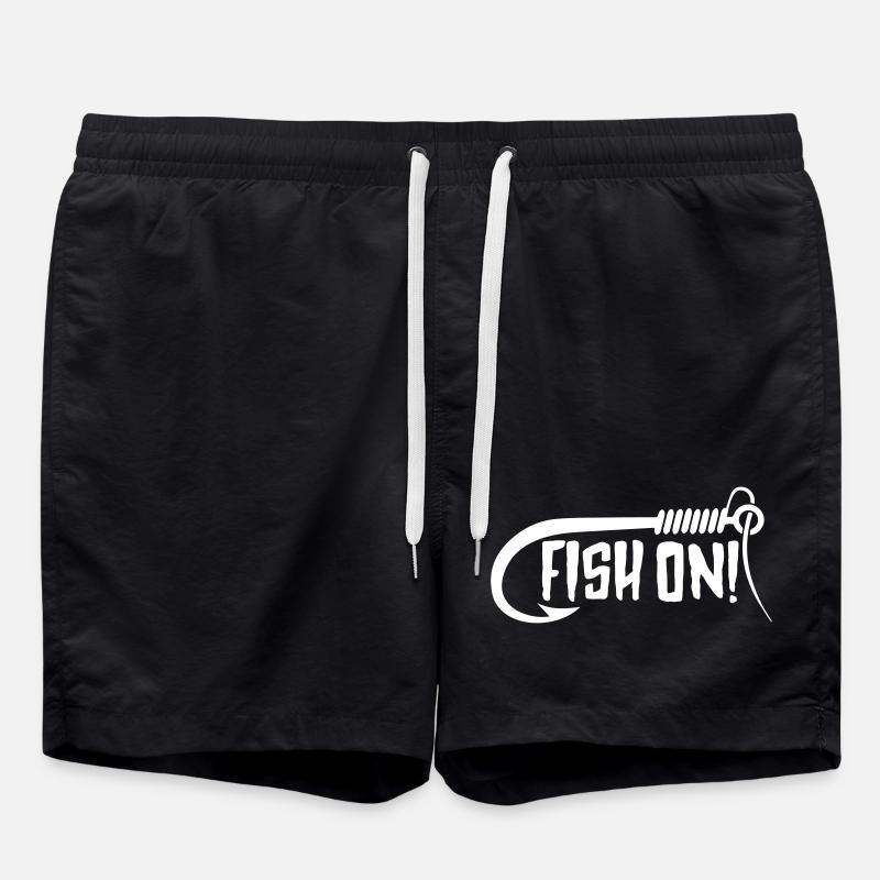 Pêcheur, pêcheur, pêche, dire, pêche - Short de bain - noir