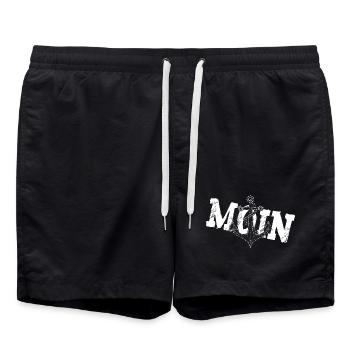 MOIN Anker für den Captain der Meere - Badeshorts - Schwarz - Vorne - AI Model Male 185 light (185cm)