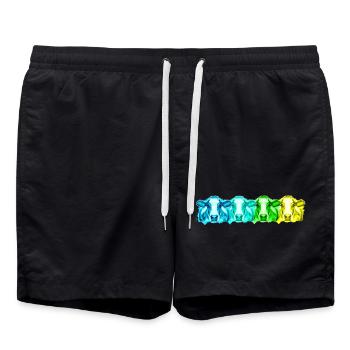 Cow cows - Swim Trunks - black - Front - AI Model Male 185 light (185cm)