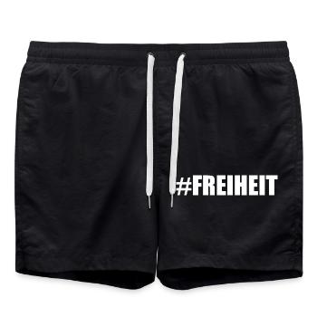 Freiheit - Badeshorts - Schwarz - Vorne - AI Model Male 185 light (185cm)