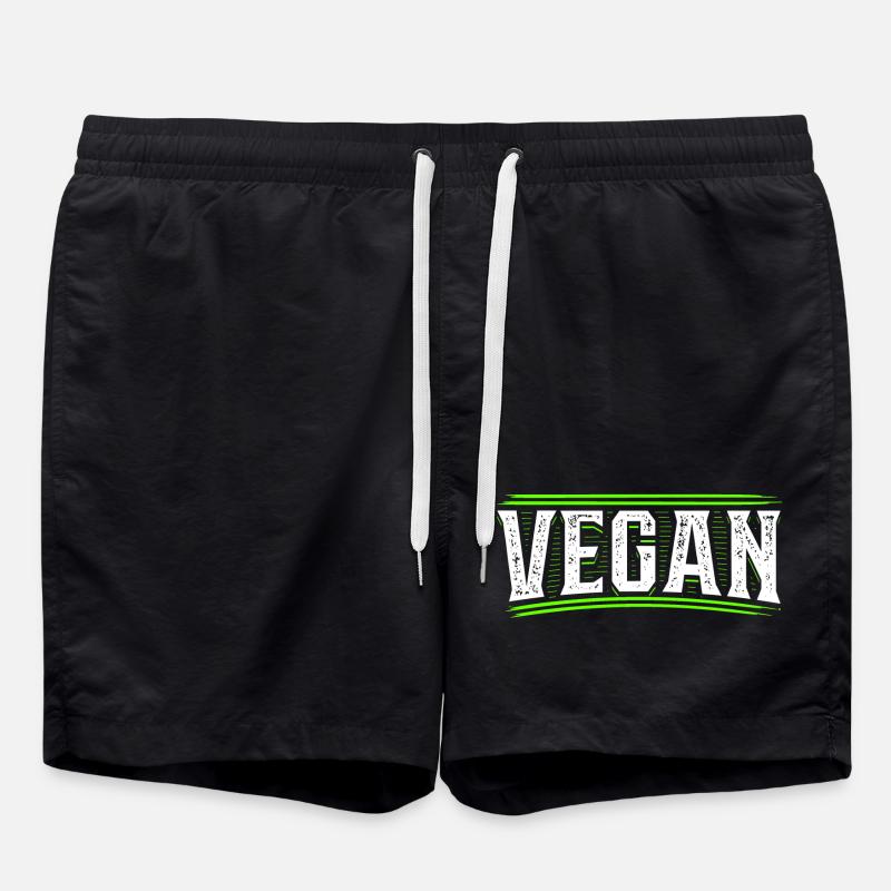 Vegan - Vegan - Vegan - Régime végétalien - Short de bain - noir