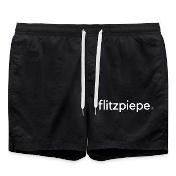 Flitzpiepe Anker Nordsee Küste Seemann Segeln - Badeshorts - Schwarz - Vorne - AI Model Male 185 light (185cm)
