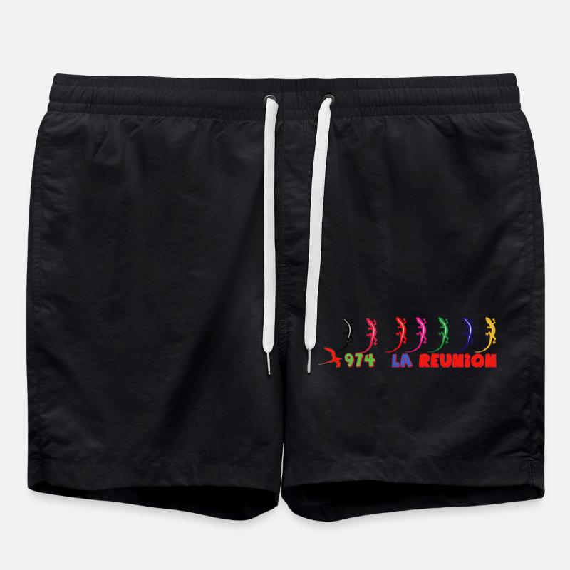 Geckos Arc ciel 974 Réunion - Short de bain - noir
