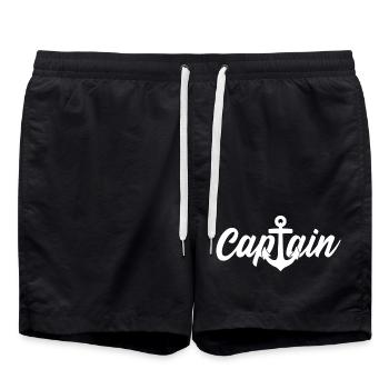 CAPTAIN KAPITÄN - Badeshorts - Schwarz - Vorne - AI Model Male 185 light (185cm)