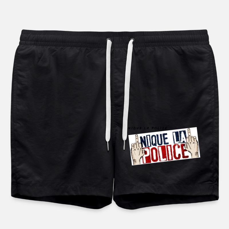 Fick die Polizei - Badeshorts - Schwarz