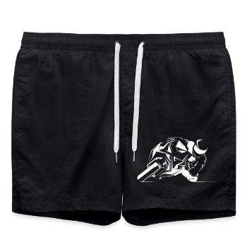 racing bike biker racebike motorcycle icon icon - Swim Trunks - black - Front - AI Model Male 185 light (185cm)