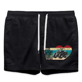 Big Boys Retro - Swim Trunks - black - Front - AI Model Male 185 light (185cm)
