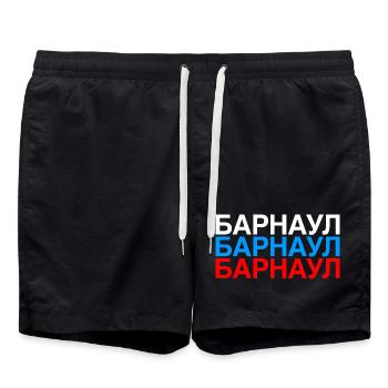 BARNAOUL Drapeau de la Russie - Short de bain - noir - Devant - AI Model Male 185 light (185cm)