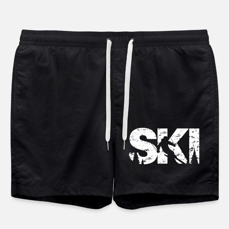 Ski - Badeshorts - Schwarz