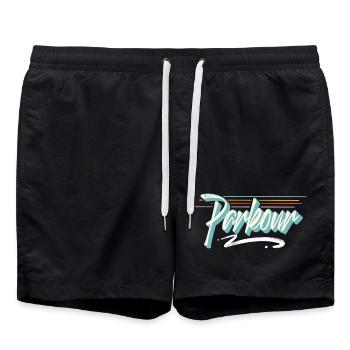Parkour - Swim Trunks - black - Front - AI Model Male 185 light (185cm)