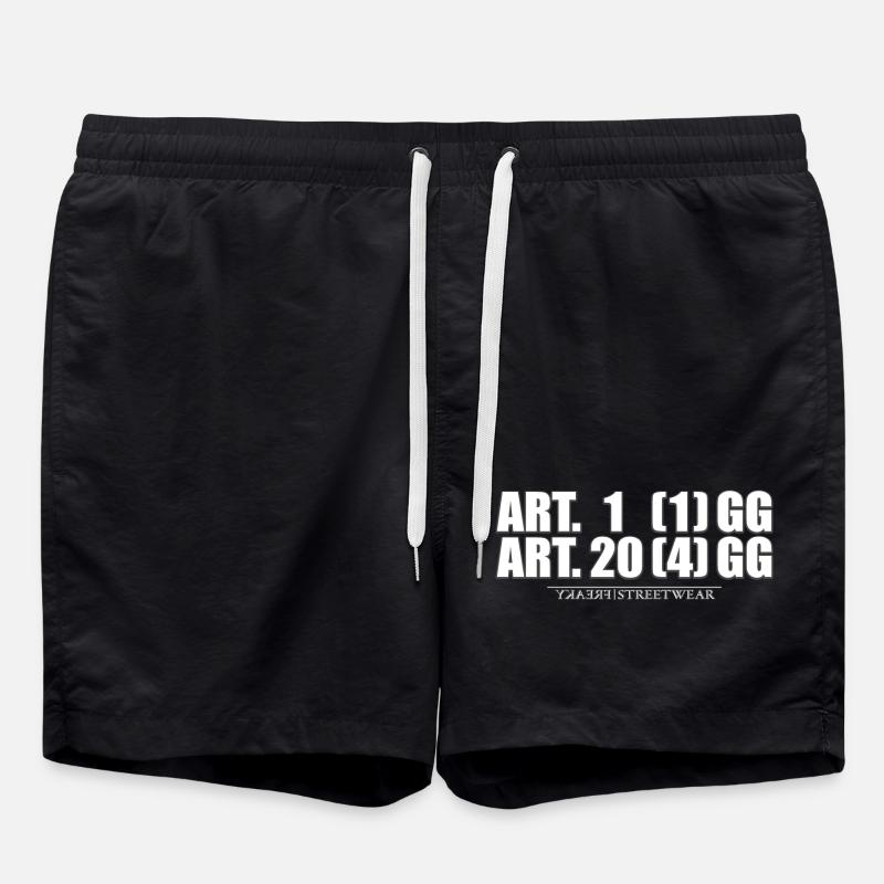 Artikel 1& Artikel 20 - Badeshorts - Schwarz