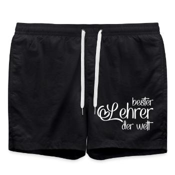 Lehrer - Badeshorts - Schwarz - Vorne - AI Model Male 185 light (185cm)