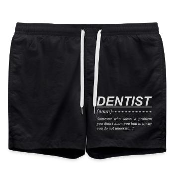 Dentiste - Short de bain - noir - Devant - AI Model Male 185 light (185cm)