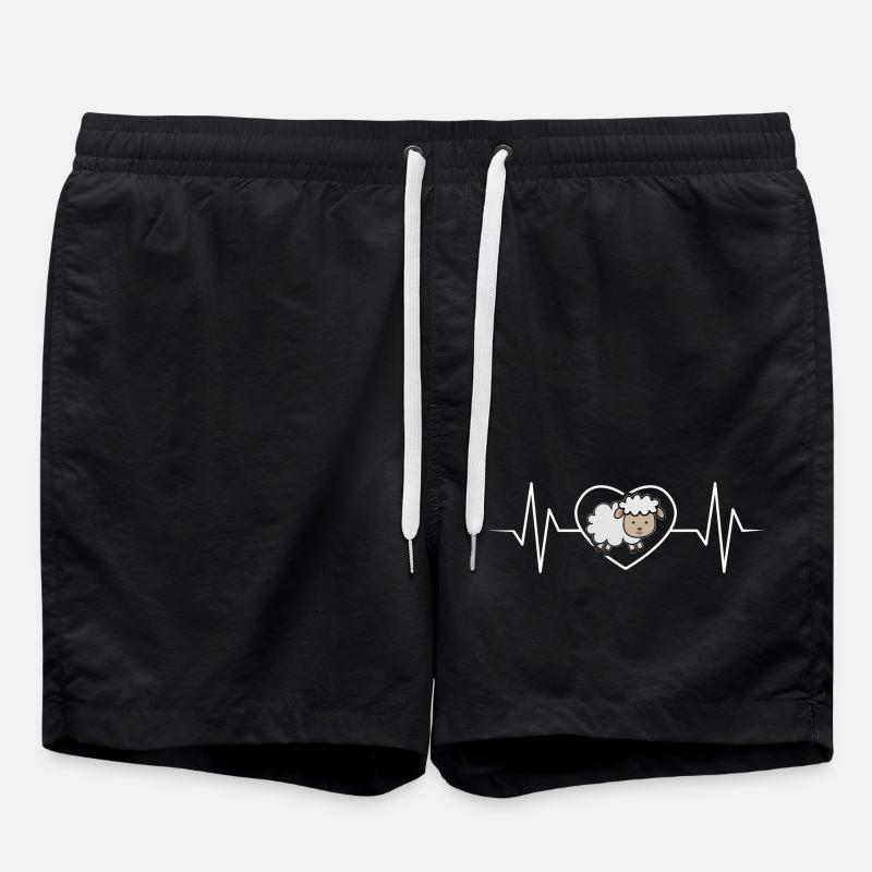 Schaf - Badeshorts - Schwarz