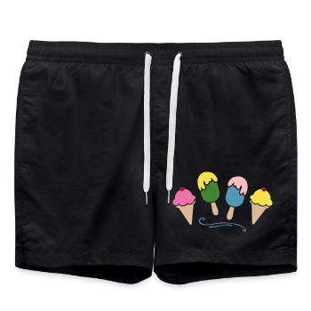 Glace - Short de bain - noir - Devant - AI Model Male 185 light (185cm)