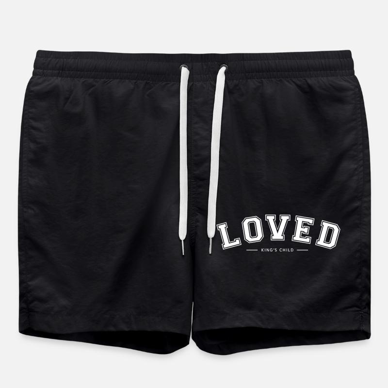 loved - king's child - loved - collegestyle - Swim Trunks - black