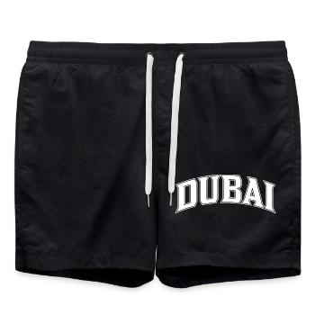 Dubai lettering in the arch - Swim Trunks - black - Front - AI Model Male 185 light (185cm)