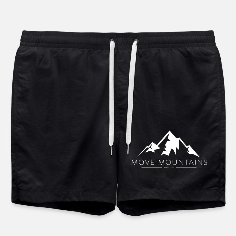 faith can move mountains - Swim Trunks - black