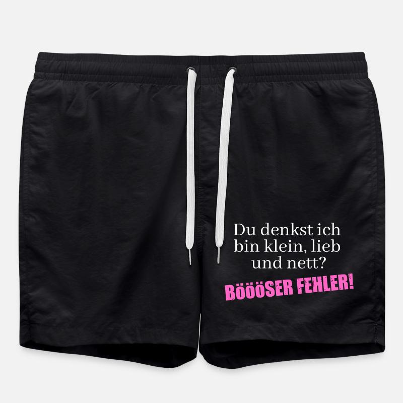 Du denkst ich bin klein, lieb und nett - Badeshorts - Schwarz