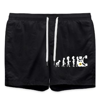 Humor Manip Block Radio for Women Radiology - Swim Trunks - black - Front - AI Model Male 185 light (185cm)