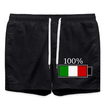 Italie drapeau italien cadeau - Short de bain - noir - Devant - AI Model Male 185 light (185cm)